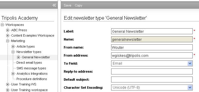 Copy newsletter You can easily copy a newsletter. Steps 1.