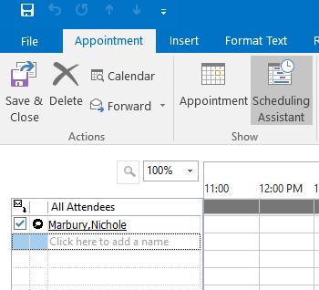 10. SCHEDULING ASSISTANT When scheduling a meeting, it is useful to know when your invitees have available