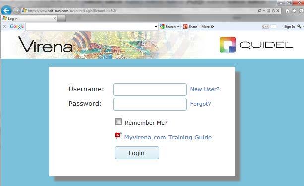 myvirena.com Training Guide This document guides you through the use of the key features of the myvirena.com website.