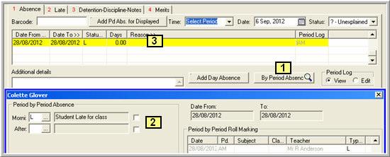 3. The days absent will be 1; If the Morning or Afternoon absences were changed this may differ If in the Absence Roll Collection Settings tab you ticked the box Store Late as Absent the late will be