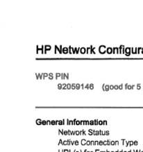 Understand the network configuration page If the printer is connected to a