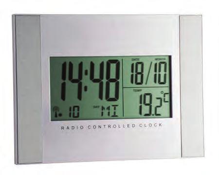 12/24 Hour Clock 10mm LCD Digital Readout Also Read Current Ambient Temperature Minimum/Maximum Recall Instrument For Hanging Or Standing Temperature Range: -40/65ºC (-40/149ºF) Accuracy: ±1.