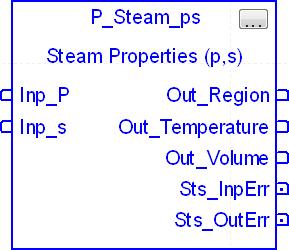 Chapter 6 Steam Properties Given Pressure and Entropy (P_Steam_ps) The P_Steam_ps (Steam Properties Given Pressure and Entropy) Add-On Instruction calculates the temperature and specific volume