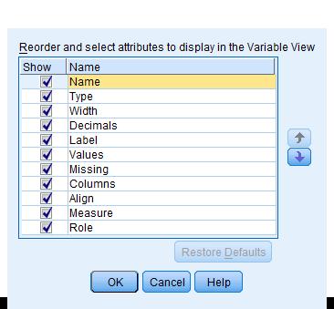 Changing the default variable view Customize Variable View to control which attributes are displayed by default in Variable View and the order in which they