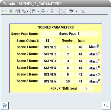 SCENE PARAMETERS Object S1 S2 S3 Name