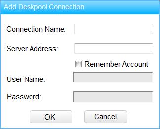 Click Add Deskpool Connection, popup the Add Deskpool Connection dialog as FIG.5-6 shows: FIG.
