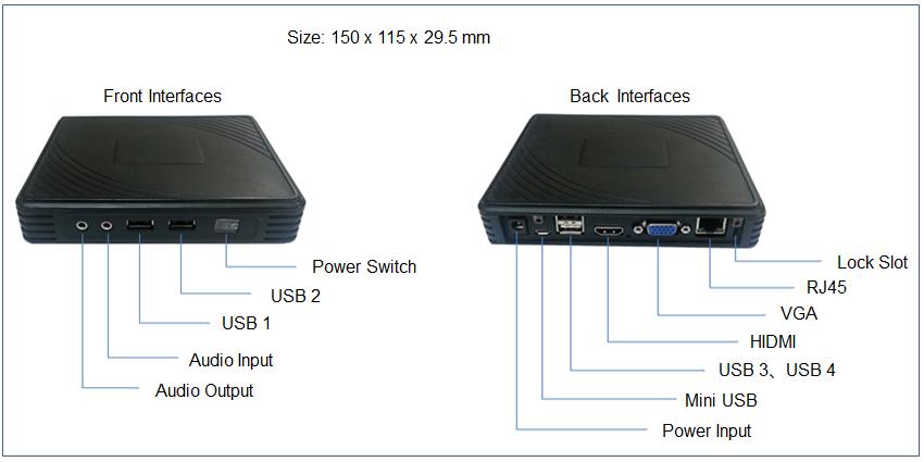 1 Introduction J60 thin client is based-on ARM cortex A9 5-cores 1.6GHz CPU and 1GB DDR3 memory.
