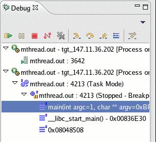 Wind River Workbench User's Guide, 3.1 Figure 15-3 Debug View with Unattached and Attached Processes 15.2.