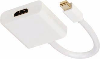 For Apple devices Mini Display Port / HDMI adapter With the aid of this adapter it is easy to