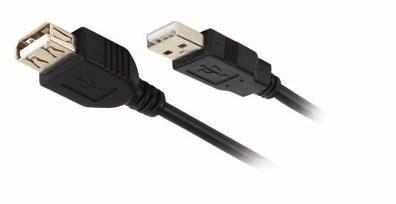 0 compatible extension cable USB type A plug <-> USB type A socket - For the extension of existing cable or for the comfortable connection of terminal equipment with USB type A interfaces -
