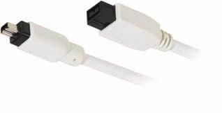 1m IEEE 1394b cables IEEE 1394b connection cable, white 9 pin IEEE 1394b plug <-> 4 pin IEEE 1394a plug - Connecting cable from 9 pin IEEE 1394b (FireWire 800) standard to 4 pin IEEE 1394a (FireWire