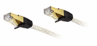 Cat 6 network cables CAT 6 network cable, transparent RJ45 plug <-> RJ45 plug - Category 6 network cable - Double-shielded cable construction, SFTP - 1:1 connected - Plug fully shielded - With