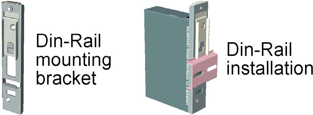 Wall Mounting The media converter also can be mounted on a wall. On bottom of the device, wall mounting hole is provided for wall mounting.