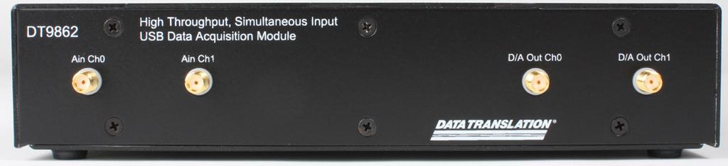 DT9862 10 MS/s High-Speed, Isolated Simultaneous USB Data Acquisition Module Overview The DT9862 is a high-speed, high-performance USB data acquisition module that provide throughput rates up to 10