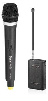WIRELESS MICROPHONE SR-WM4C System VHF Wireless Microphone Four switchable channels Detachable and flexible antenna The high-band VHF provides pure sound Record audio up to 60 meters Real-time