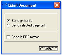Emailing Documents To email the document currently being displayed, select Send To and Mail Recipient from the File menu.