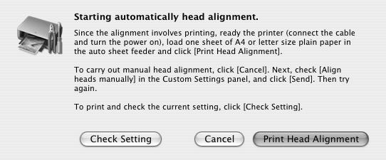 The Print Head is aligned automatically. The printer is now ready to use.