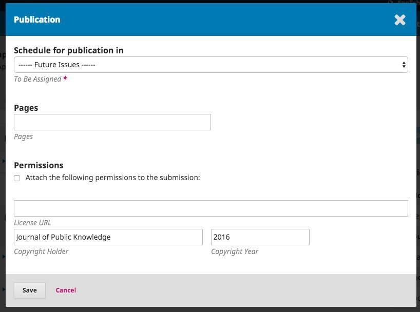 You also have the option to add page numbers, permission, and licensing information.