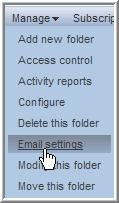 5 Setting Up a Folder for Posting If you want to enable posting for a particular folder, you need to map a particular alias e-mail address or account to the folder.