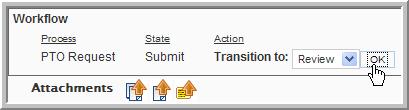 8 Select Review from the Transition to: drop-down list and click OK. The State should change to Review. 9 Select Deny from the Transition to: drop-down list and click OK.