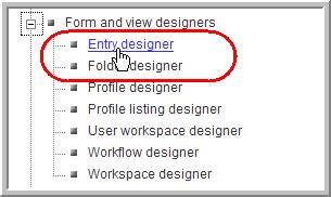 2 Click Entry designer.