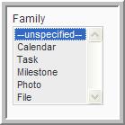 People can use the family type when performing filtered searches. This custom entry has an -unspecifiedfamily.