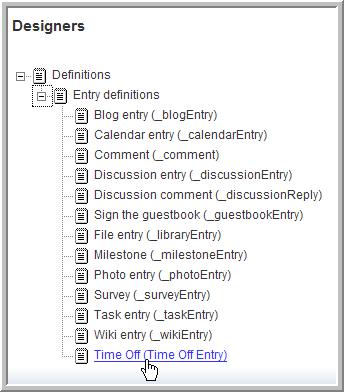 definitions in the Entry Designer window. 4.1.