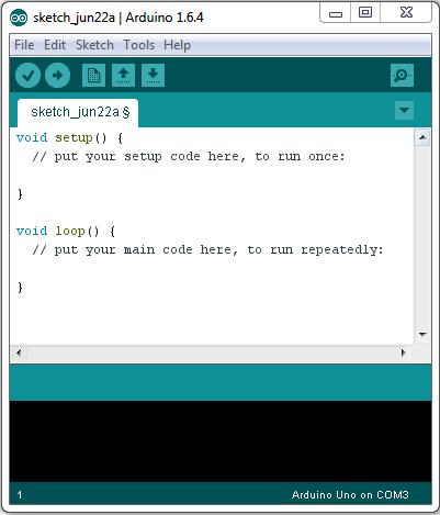 Reacting to Sensors / Arduino IDE This is the Arduino Software, called the IDE (Integrated development environment) Verify: Check code for errors New: Open new file Save: Save current file Upload: