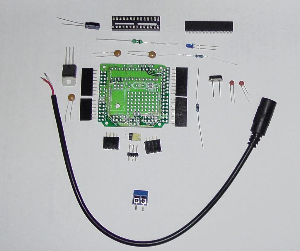 (Note: nrf24l01+ radio module kit option not shown included above).