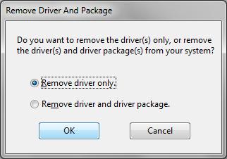 5 Print Server Properties window (6) When the Remove Driver and Package window appears, select Remove driver