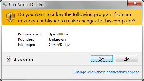 In the selected folder, double click on the file DriverInstall.CMD. (Depending on your operating environment, the.cmd extension may not be shown.