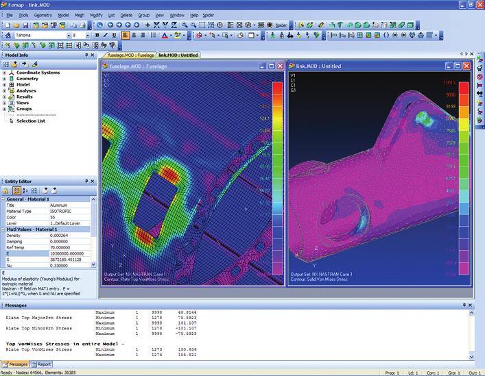Advanced analysis Models can now be associatively passed to Femap from Solid Edge for more detailed and advanced analysis types including statics, modal, buckling, heat transfer and nonlinear studies