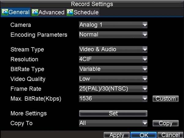 Configure Record Settings There are multiple ways to setup your DVR for recording.