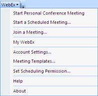Chapter 8: Setting Up a One-Click Meeting Shortcut Description Email and Scheduling shortcut: Click One- Click Meeting in Microsoft Outlook or Lotus Notes to start a One-Click meeting.