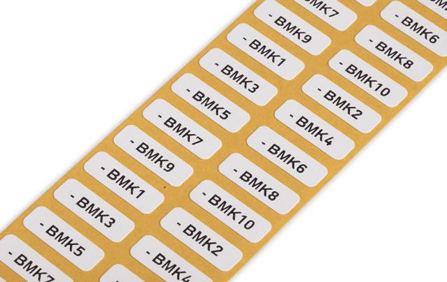labels) 210-806 9 x 15 mm, white (3,000 labels) 210-806/000-002 9 x 15 mm, yellow (3,000 labels) 210-807 8 x 20 mm, white (3,000 labels)