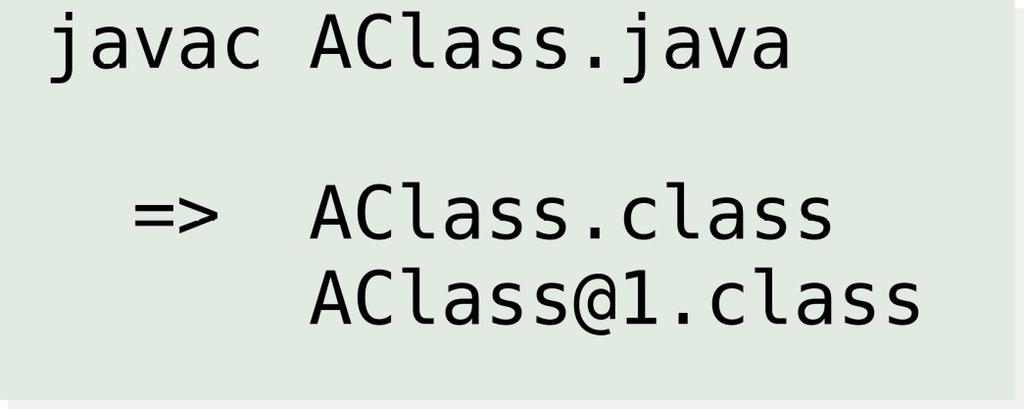 Lambda expr. compilation public class AClass {.