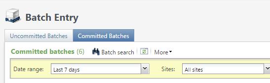 From here, you can search for a batch using any column criteria (for example, by its name, owner, category, date, etc.