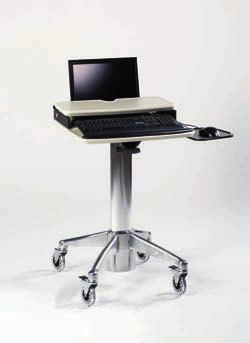 Midmark 6201 Traditional style laptop workstation with a keyed laptop security