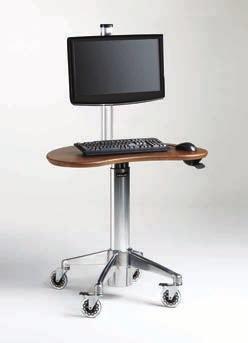 Work surface: 15" x 26" Midmark 6205 Midmark 6206 Kidney style laptop