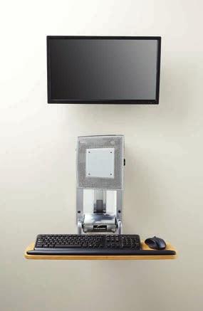 6270-004 Flip-up keyboard, adjustable height monitor bracket and a wall  6270-005 Flip-up keyboard,