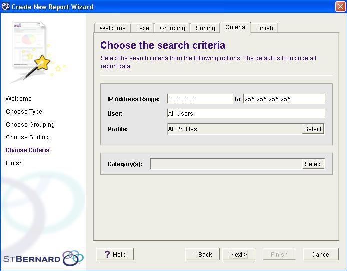 iprism Reports Search criteria for the Web Statistics and Web Hourly Statistics report type Contents: Category IP Address Range Profile User When you select the Web Statistics or Web Hourly