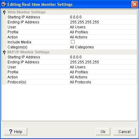 Monitoring in real time Editing Real-time Monitor settings To edit Real-time Monitor settings: 1. Click Real-time Monitor in the Navigation menu, and then click Edit Monitor Settings.