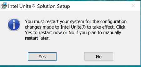 7. The installer will request that you restart your system, click on Yes to continue with the installation. 8.