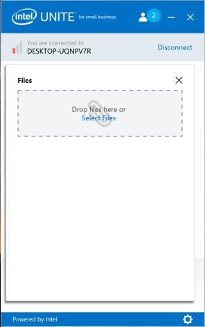 Share a File This option is enabled by default, but your IT administrator can disable it on the Configuration Settings under the Miscellaneous tab (Allow File Transfer is set by default to Yes).