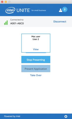 Take Over a Presentation When multiple users are presenting, a single user may want to take over the Hub screen. To do this, the user who wants to take over the screen can use the Take Over option.
