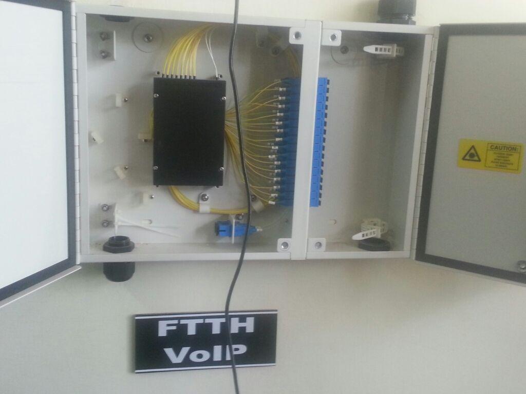 Visit to the FTTH (Fiber to the home) Lab where they give information about fiber technology and current trend in fiber optics systems and also they have explained and shown some devices and its