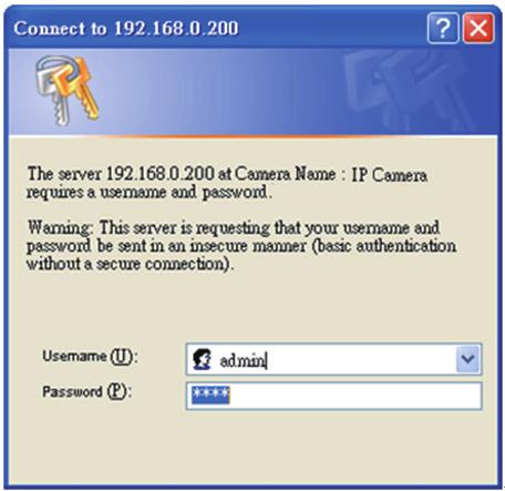Once complete, you can access the IP camera s live video by entering the default IP address via your Internet browser.