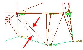 8. Notice how the edge reorients itself in the opposite direction. If there is a contour present, it also readjusts based on the position of the triangle. 13. Close the drawing.
