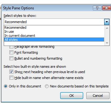 Select the Plain Text style NOTE: If Plain Text is NOT an