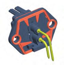 RECEPTACLE WITHOUT CONTACT 1 2 FEMALE PLUG WITH CONTACTS 2 3